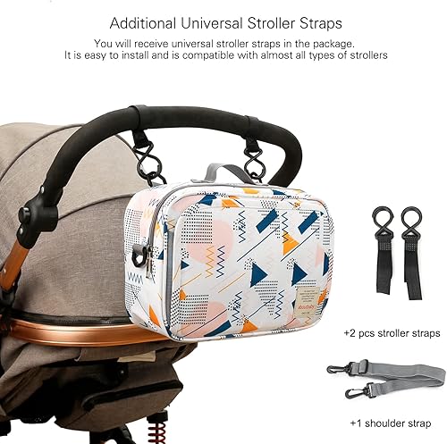 Miniatura 5 de MOMIGO Bolsa Organizadora de Pañales para Bebé - Bolsa Organizadora de Pañales Bolsa de Cochecito para Bebé Contenedor de Almacenamiento de