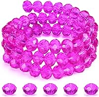 Vista 24 de Dowarm 300 cuentas Briolette de cristal de 0.236 pulgadas, con forma de diamante, multifacéticas, negras, para fabricación de joyas y manualidades