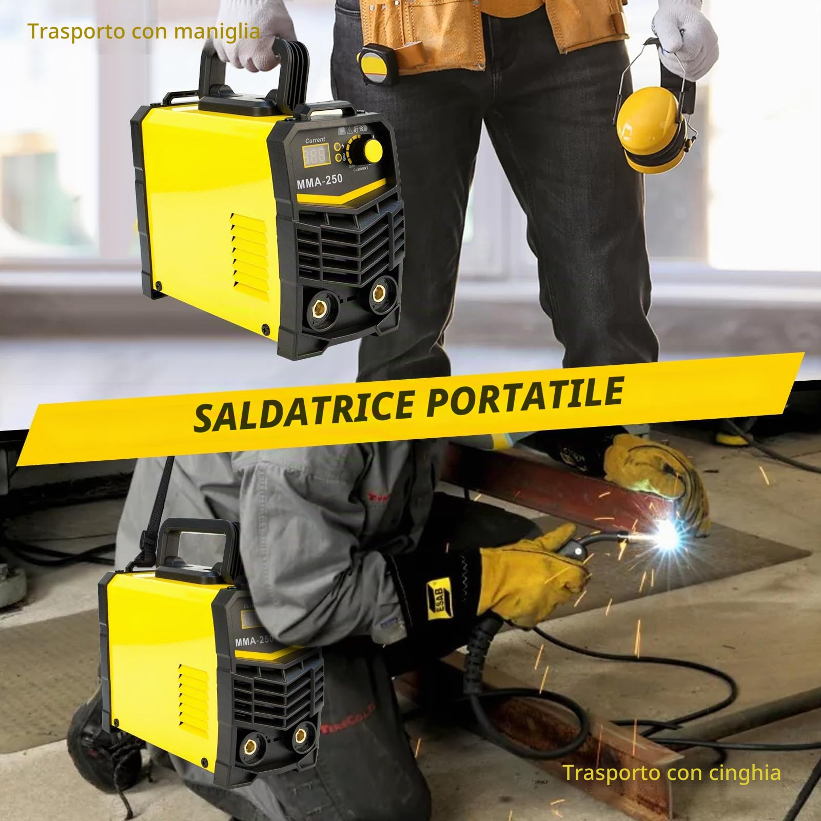 Saldatrice Inverter Elettrodo MMA 250A 220V, Display LED | IGBT DC Saldatrice Elettrodo, Saldatrice a Elettrodo Portatile, Hot Start, Arc Force, Elettrodi Saldatrice Morsetto Di Lavoro