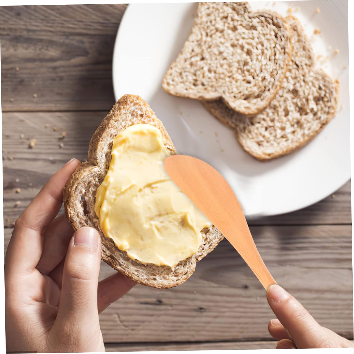 4pcs Wooden Butter Spatula Set, Portable Jam and Cheese Spreaders