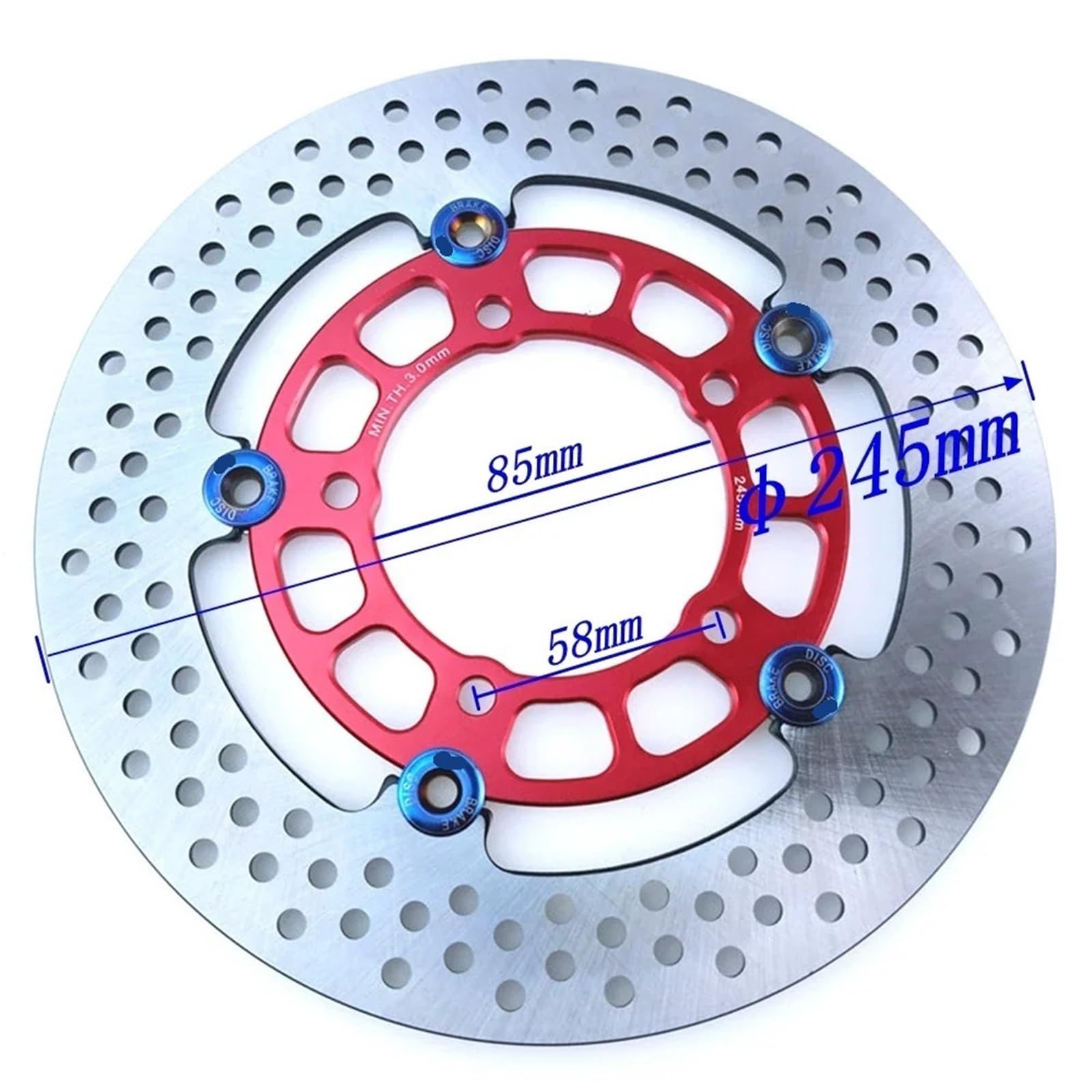 Posteriore Pastiglie freno Disco freno flottante CNC da 245 mm*58 mm a 5 fori, adatto per Honda, Yamaha, scooter Aerox, Nitro, Cygnus-X(B)