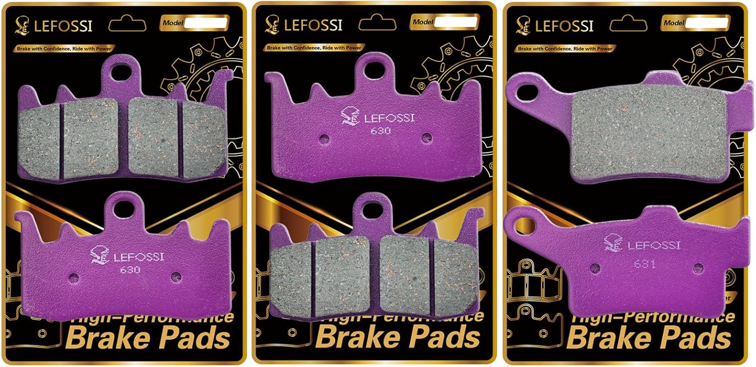 Front and Rear Carbon Fiber Ceramic Brake Pads Sets Compatible with Fit for Can Am Spyder F3-S SE6/SM6 Spyder F3/F3-T 2015-2019 2020 2021 2022 2023 Replacement Kits FA630F FA631R