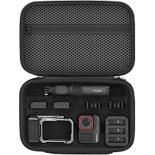 Carrying Case for Insta.360 Ace Pro/Pro 2 Xplorer Grip Kit, with Shoulder Straps, PU Leather and Soft Plush Lining Storage Bag for Travel Outdoor Vlogging PU