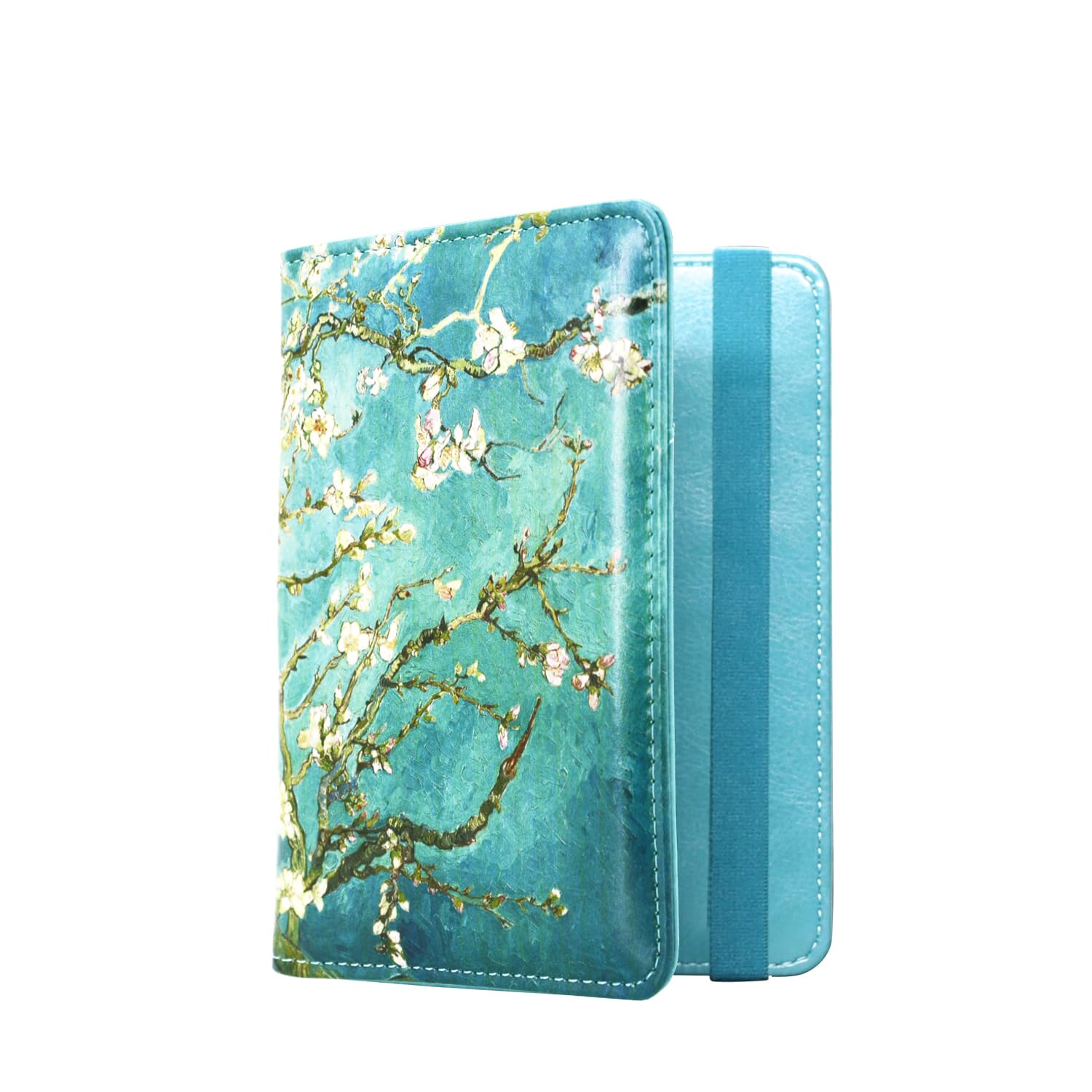 ACdream Passport Holder Wallet, RFID Blocking, Cover Case with Card Slots, PU Leather Travel Documents Organizer Protector for Women and Men, Blossom