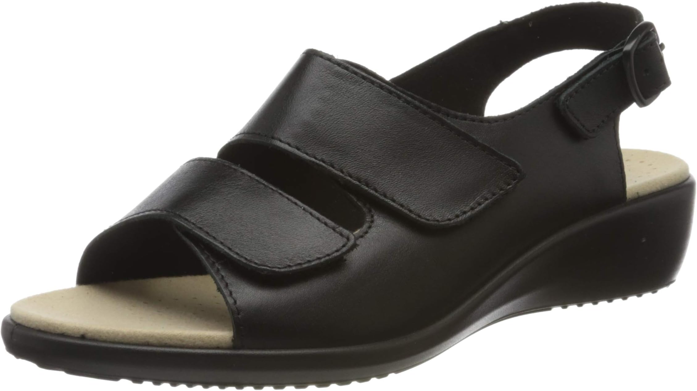 Women's Easy Wide Fit Touch Fasten Open Sandal