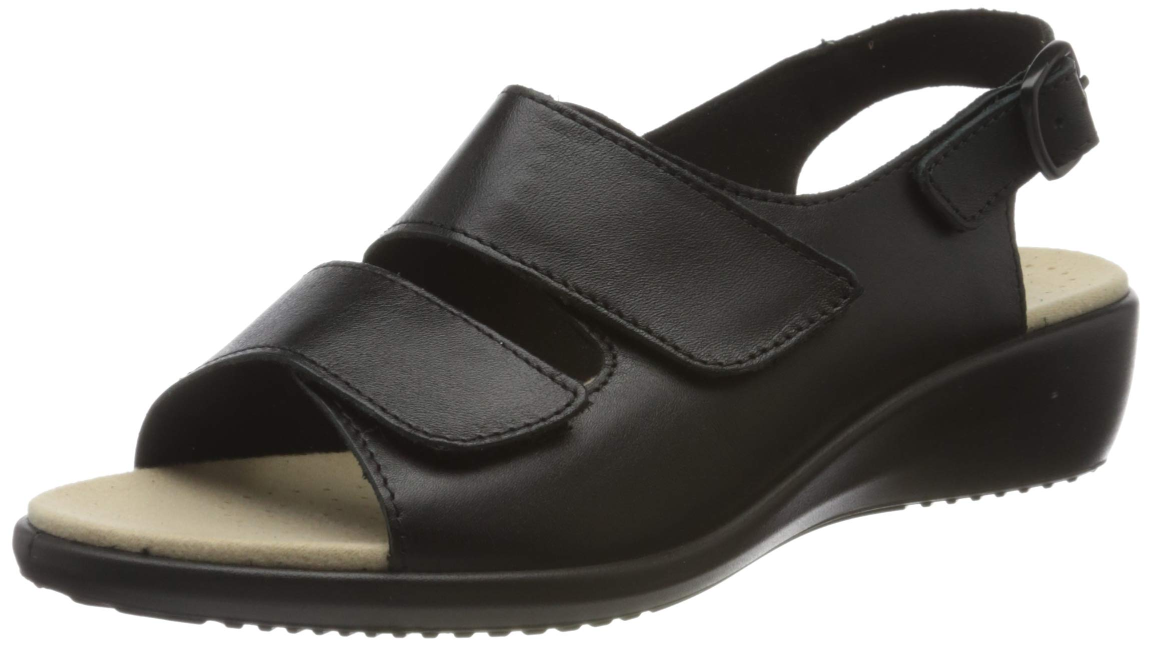 Women's Easy Wide Fit Touch Fasten Open Sandal