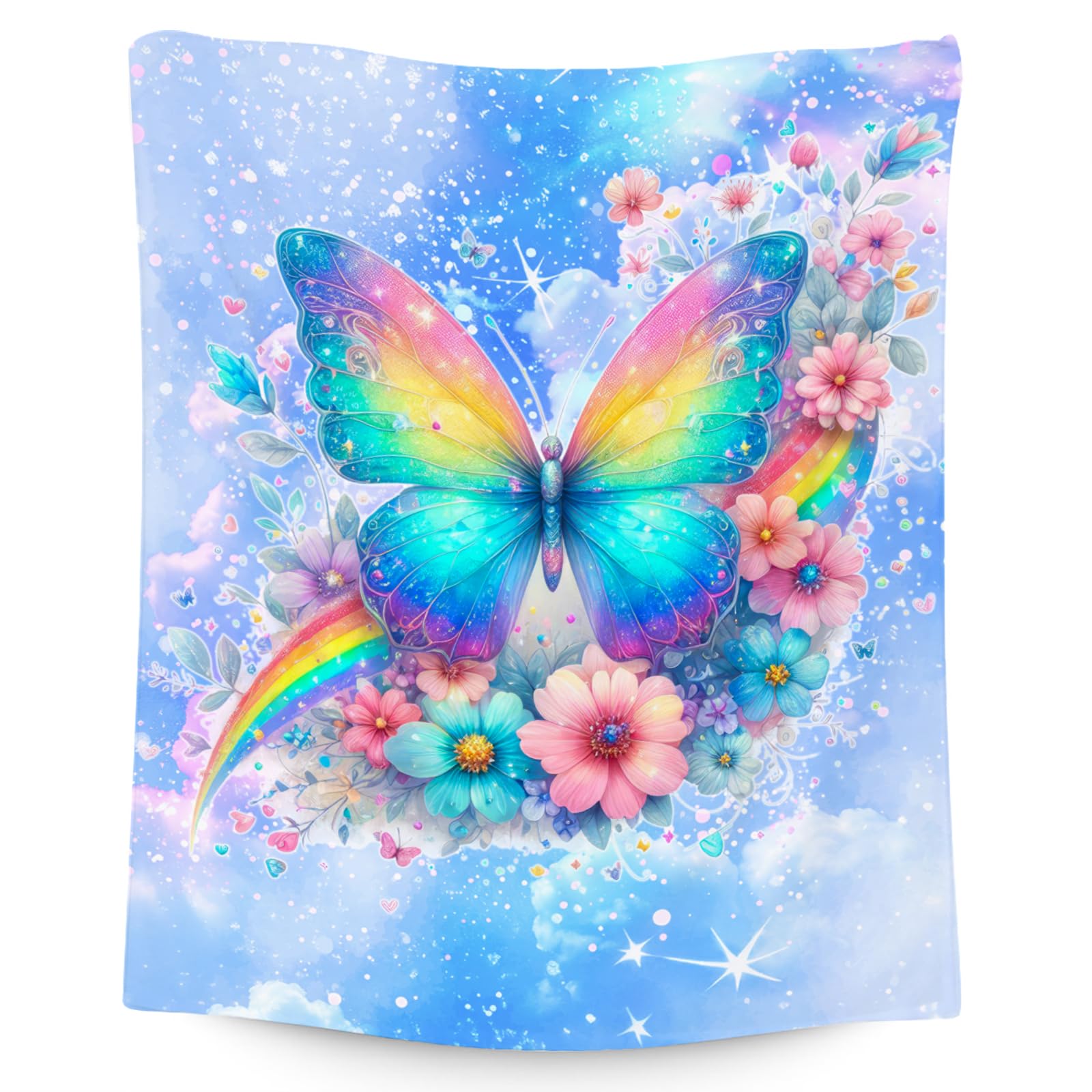 Kids Blanket Gifts, Butterfly Blanket for Girls Women, Butterfly Flannel Throws for Toddlers, 30"x40"