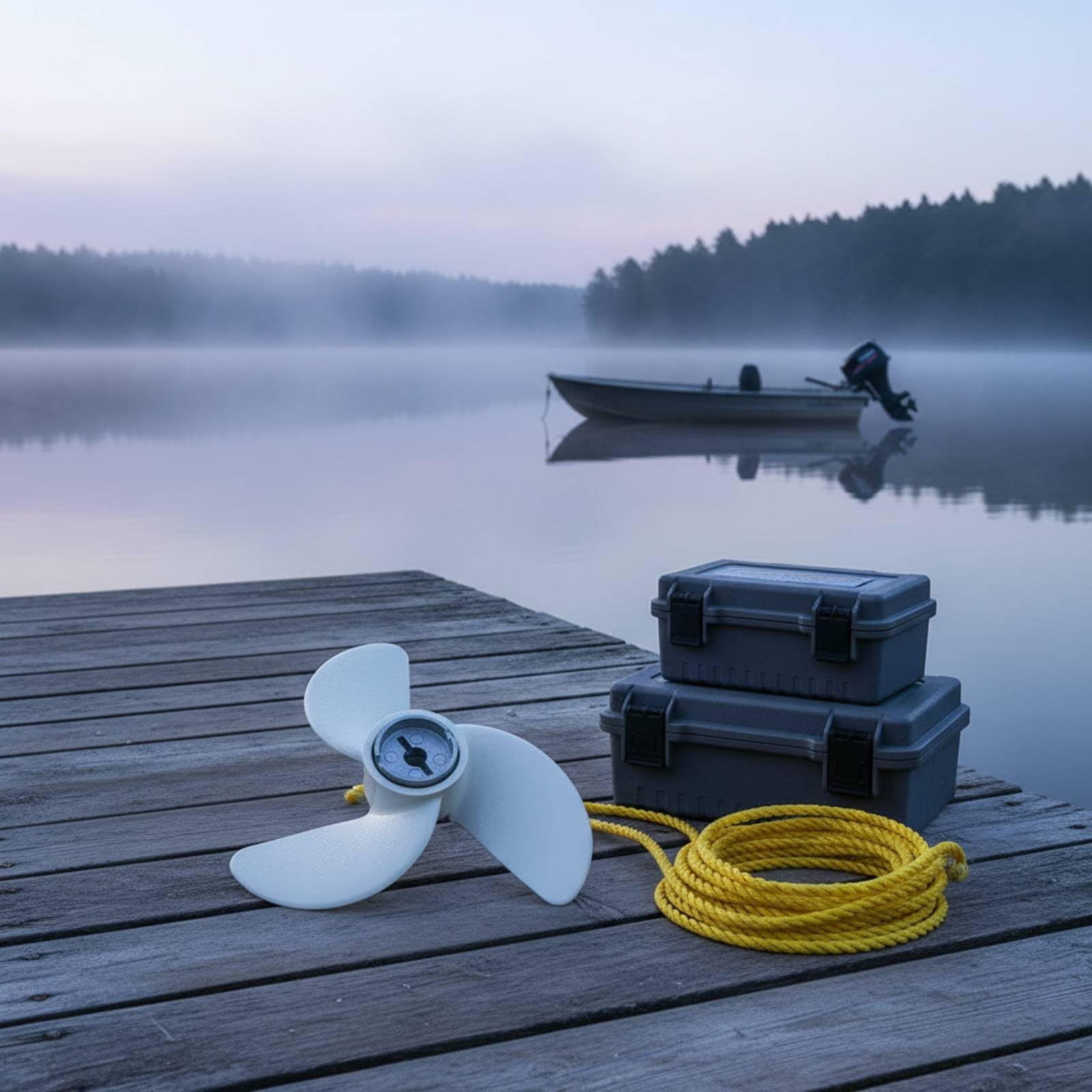 Bootpropeller Ersatz Propeller Bootspropeller Ersatzschraube Motorblatt aus Robustem für Zuverlässigen Vortrieb für Freizeitnutzung Wasserfahrzeuge, 12V 45/55/65 Pfund Propeller