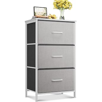 AODK Chest, Drawer, Storage Case, Clothing Storage, Drawer, Living Storage, Fabric Drawer, Garment Case, Dresser, Tipping Prevention, Low Formaldehyde, Stability, 3 Tiers, Width 15.7 x Depth 11.8 x