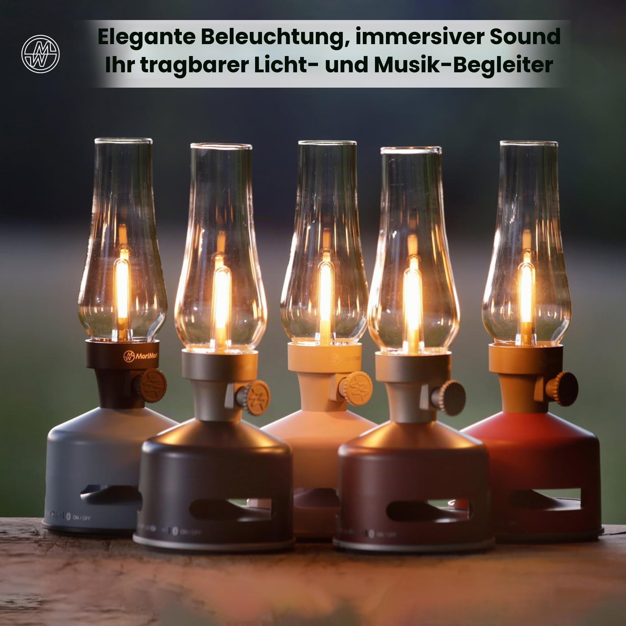 MoriMori Design-Leuchte mit Lautsprecher (corn-gold)