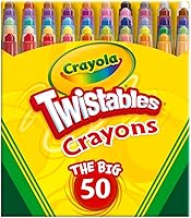 Crayola Mini Twistables Crayons 50 Count - No Peel, Mess-Free Crayons for Kids 3+, Toddlers, Easter Basket Stuffers & Arts Crafts