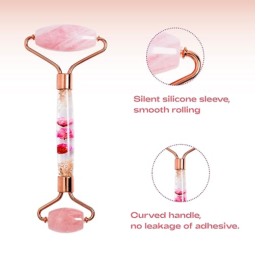 Miniatura 4 de Gua Sha y Roller Set de cuidado facial de la piel con caja de regalo para mujeres y hombres, rodillo de masaje de doble cara y piedra Gua Sha