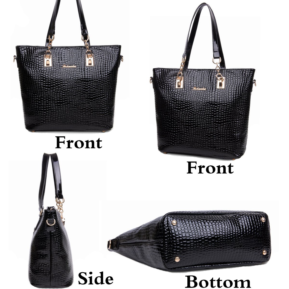 Conjunto de Bolso para Mujer de 6 Piezas Bolsos Bandolera Mochila Totes Shoppers y bolso de hombro Billetera Llavero Cuero de PU Carteras de mano y clutches Escuela Compras Shoulder Bag