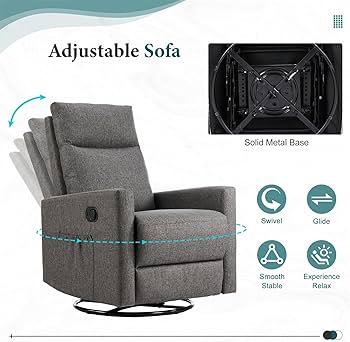 Amazon.com: UOCFYK Swivel Recliner Chair, Glider Rocker Recliner Amazon.com: UOCFYK Swivel Recliner Chair, Glider Rocker Recliner