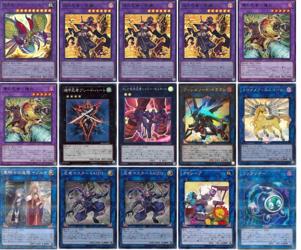 本格構築 【忍者】デッキ メイン&EX15&二重スリーブ　おまけ 本格構築 【忍者】デッキ メイン&EX15&二重スリーブ おまけ