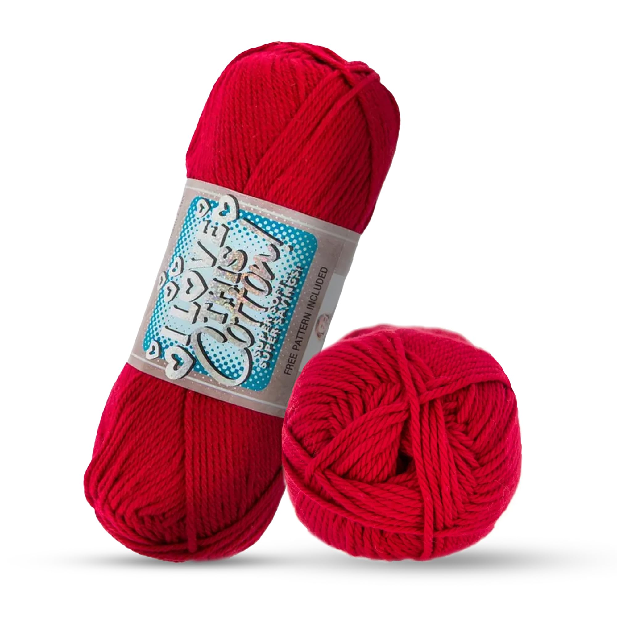 Amazon.com: Hobby Lobby I Love This Cotton Yarn, 60 Red | 4 Medium