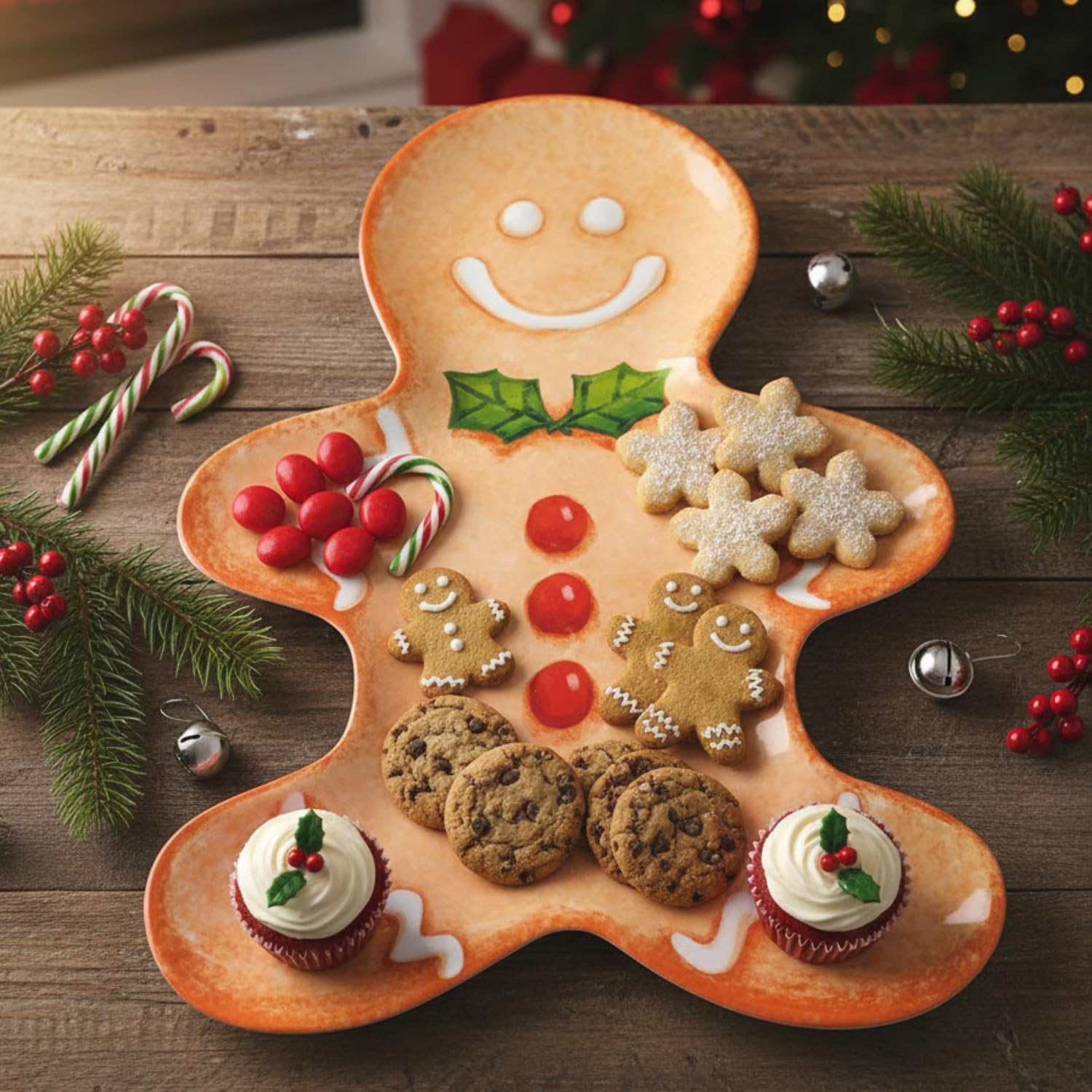 8 Snowman Melamine Plates 8" Christmas Holiday ~ Set Of Eight