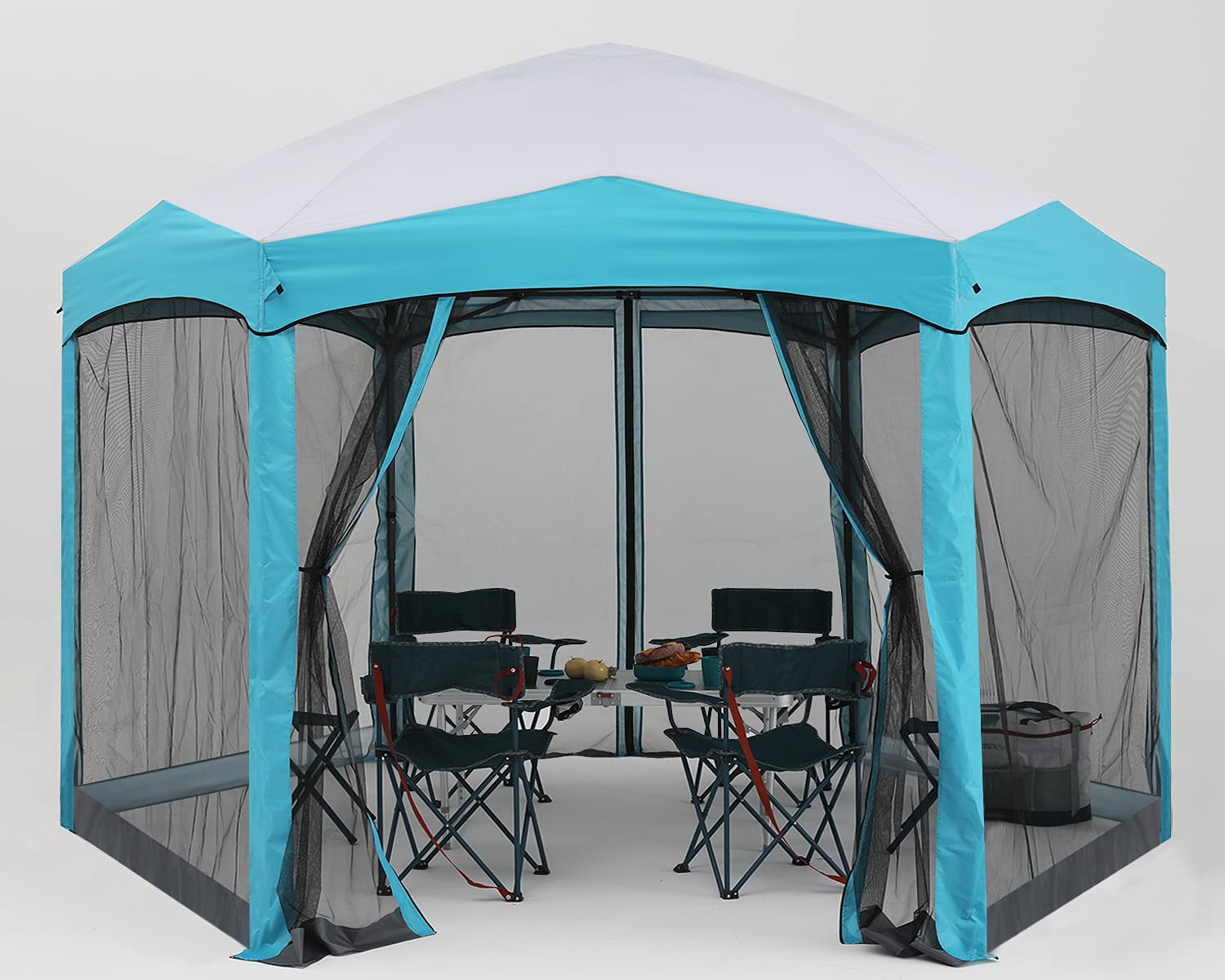 Buy COOSHADE Pop Up Camping Gazebo 6 Sided Instant Screened Canopy Tent