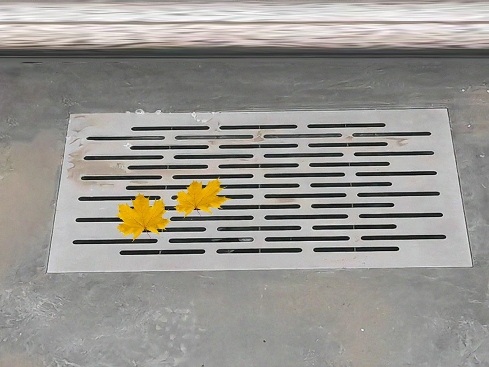 Kwadratowy ruszt odpływowy do prysznica – 60 x 20 cm, liniowa osłona rynny odpływowej do basenu i tarasu, ogrodu i do kształtowania krajobrazu, zamiennik zbiornika na odpady
