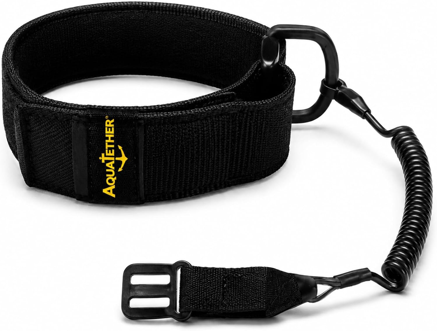 Dive Mask Tether with Adjustable Elastic Arm Strap | Coiled Lanyard, Quick Disconnect, For Snorkeling, For Scuba Diving