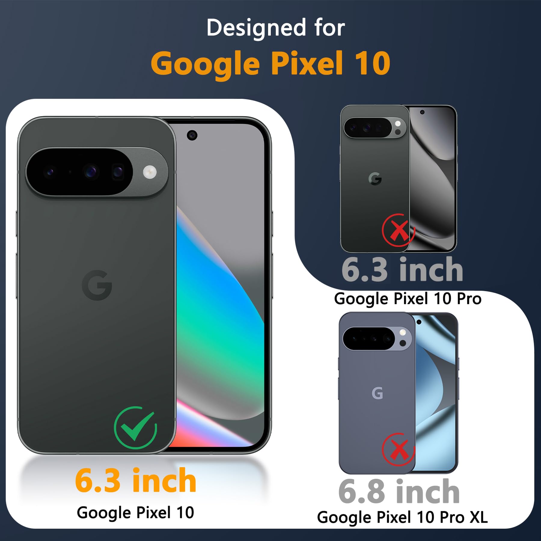 LYWHL Ochraniacz ekranu do Google Pixel 10, 3 szt. folii ze szkła hartowanego o twardości 9H + 2 szt. ochraniaczy obiektywu aparatu, obsługa odblokowywania odcisków palców, HD przezroczysta, odporna