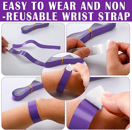 Vista 28 de Paquete de 600 pulseras de papel para eventos, pulseras de neón para fiestas, de colores, impermeables, bandas de brazo de papel, identificación Rosa