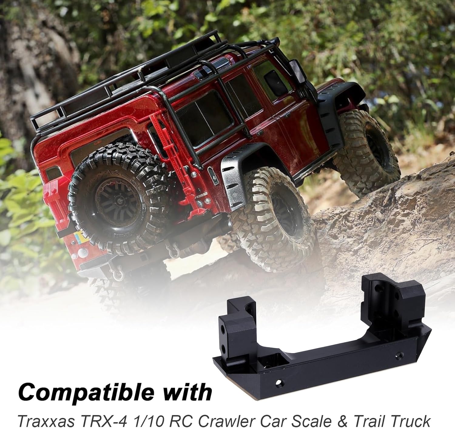 Hobbypark 87.8g/pc Heavy Duty Brass Front Bumper Servo Mount for Traxxas TRX-4 TRX4 1/10 RC Crawler Car Scale & Trail Truck