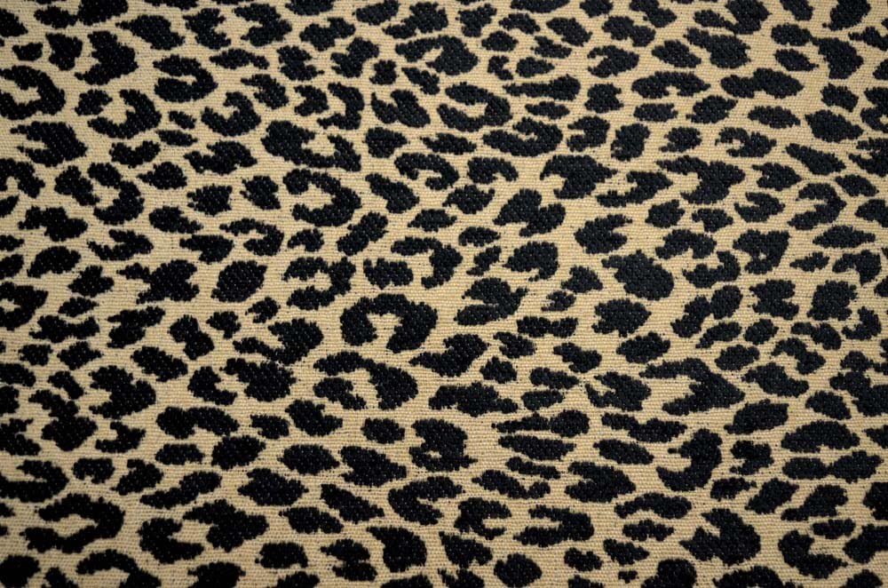 Black Leopard Cheetah Upholstery M9818 Onyx Merrimac Barrow Fabric