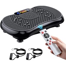 PBYRD Vibration Plate 999 Levels + 5 Automatic Modes Vibration Plate Sport for Full Body Training Massager & Fitness Equipment up to 150 kg with Resistance Bands Muscle Building for Weight Loss at Home