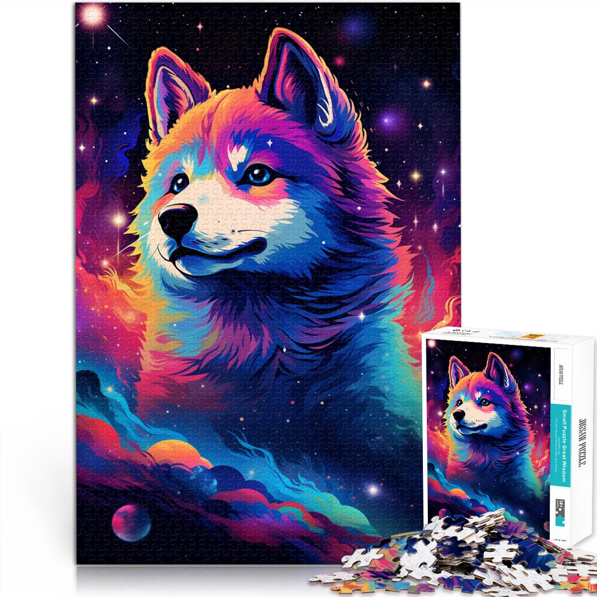 Puzzles Adultes 2000 pièces Bébé Husky Jeux éducatifs à Domicile Jouets DIY Cadeau d'anniversaire, Cadeaux, Décoration Murale 27,56 po x 39,37 po Adolescents de 14 Ans et Plus
