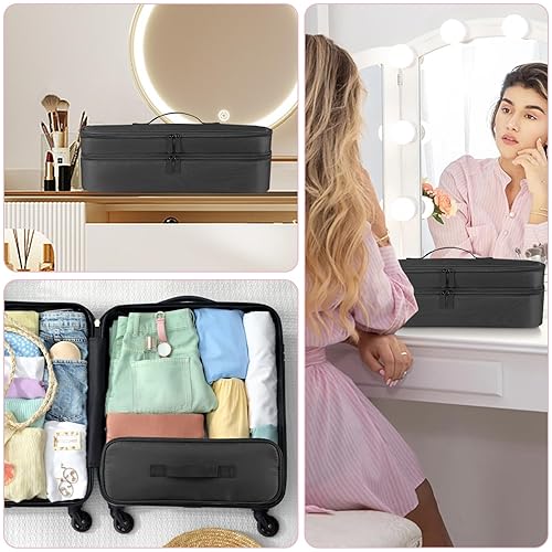 Miniatura 2 de Deyzeum Funda de transporte de viaje de doble capa para Revlon, bolsa de almacenamiento portátil para secador de pelo Revlon de un solo paso,