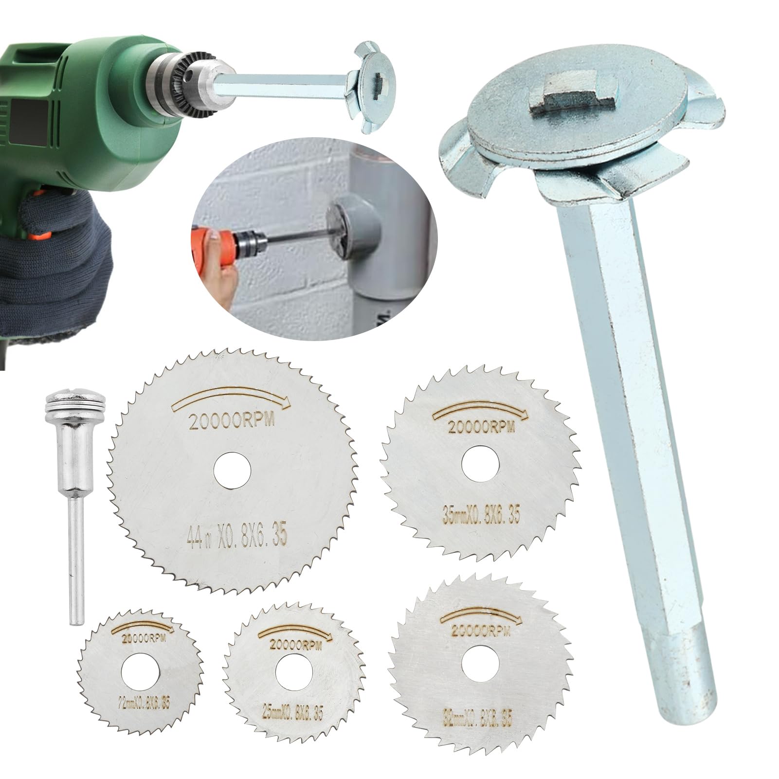 Plumbing Fitting Saver Bit Socket Saver, for 1/2" Speed Power Drill, Pipe Reamer Tool for Removing SCH 40 from Hub, Bit Fitting Saver Inside Pipe Cutter for ABS PVC Pipe(Silver)