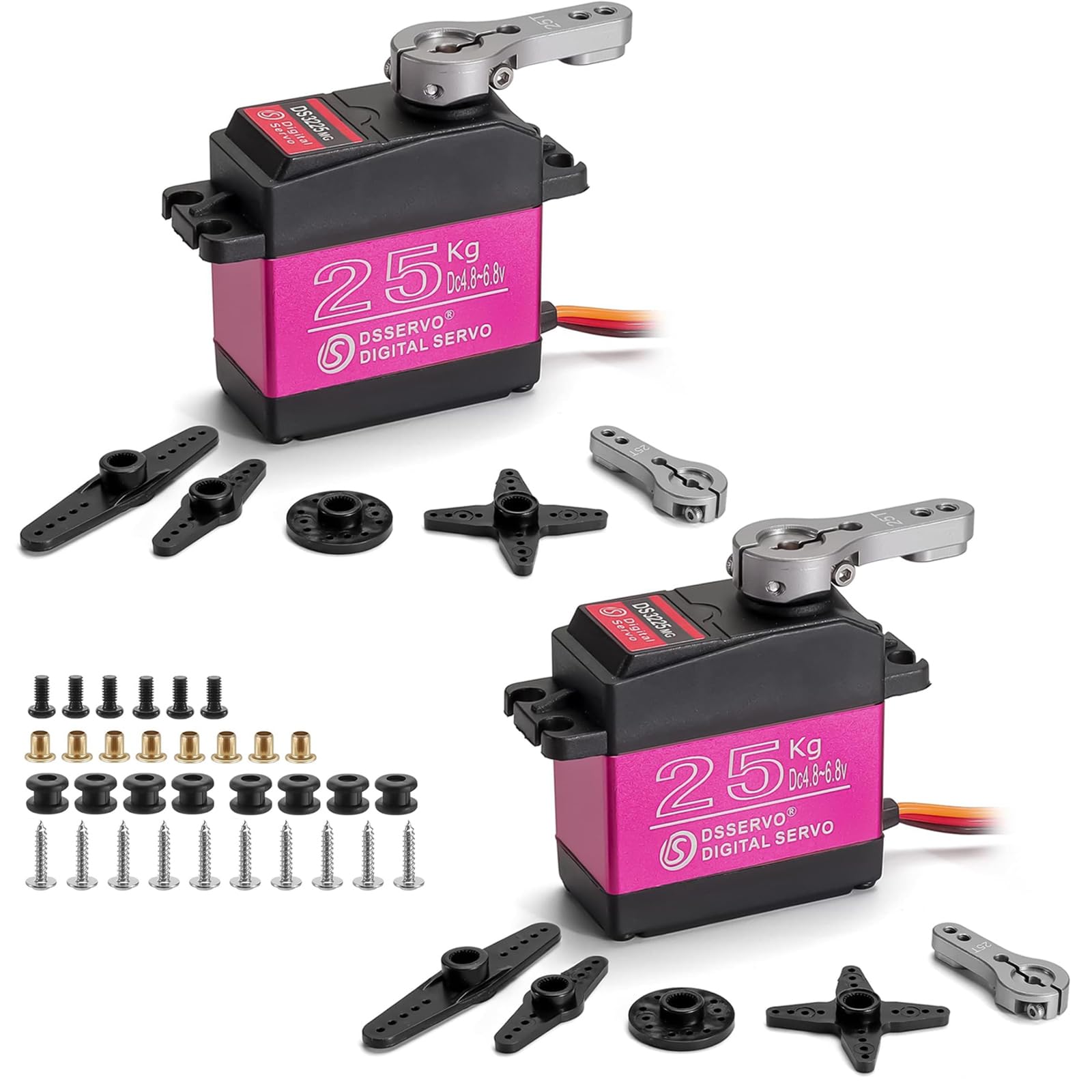 Servo RC Servo 25 kg servo sterzo digitale impermeabile Servo High Torque Servo modello in metallo cambio servomotore 180° servos DS3225 per RC Auto Robot 1/10 1/8