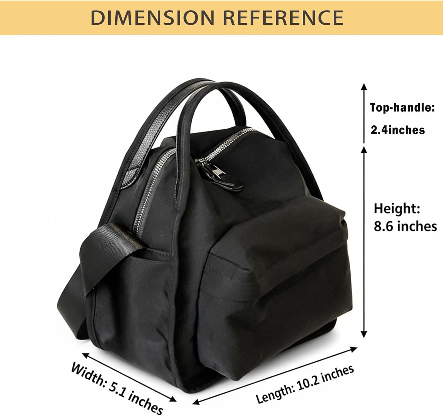 Nylon Crossbody Bags for Women Trendy Shoulder Hobo Purse Front Pocket Handbag Top Handle Satchel Bag - Image 5