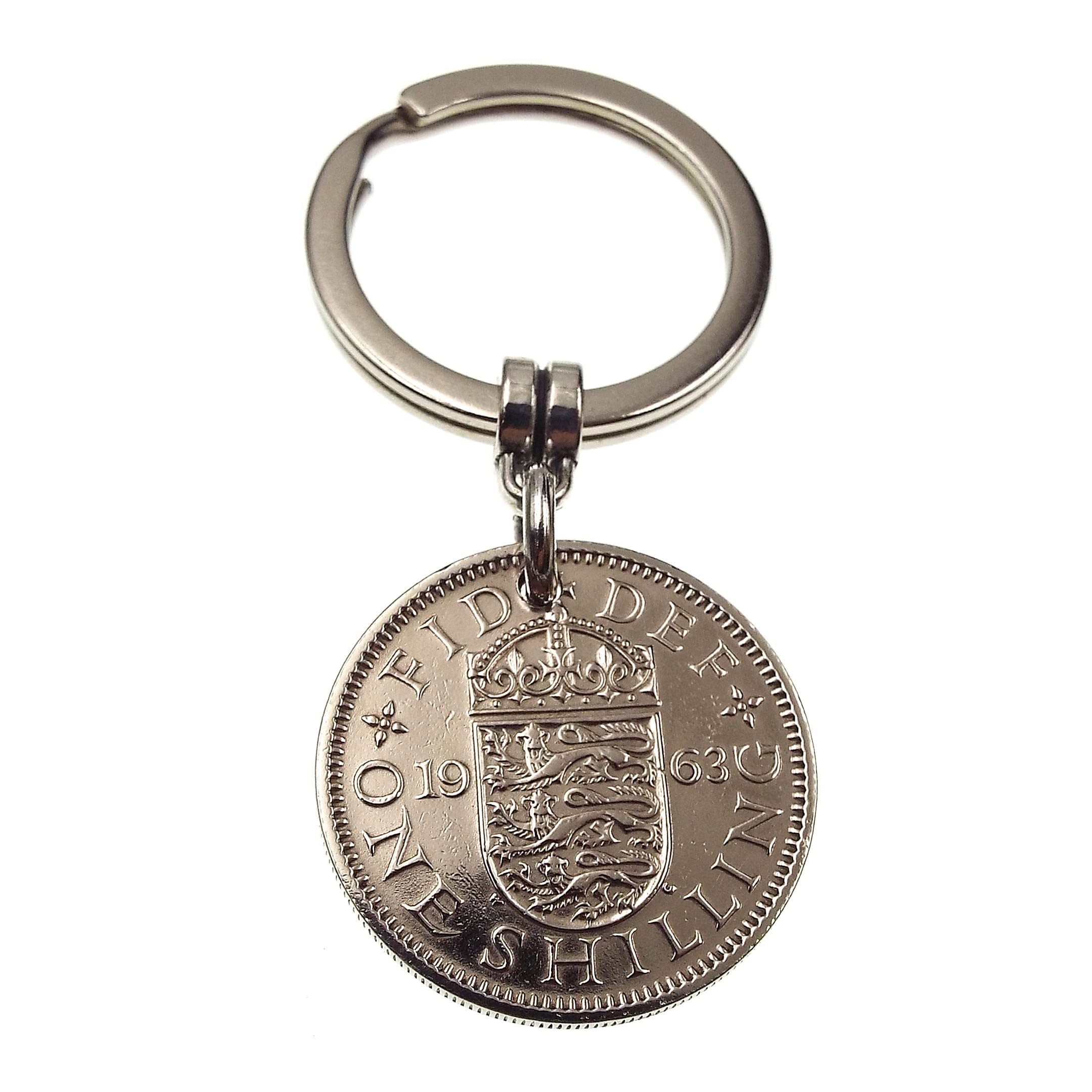 A Silver Dream 1963 English Shilling Coin Keyring