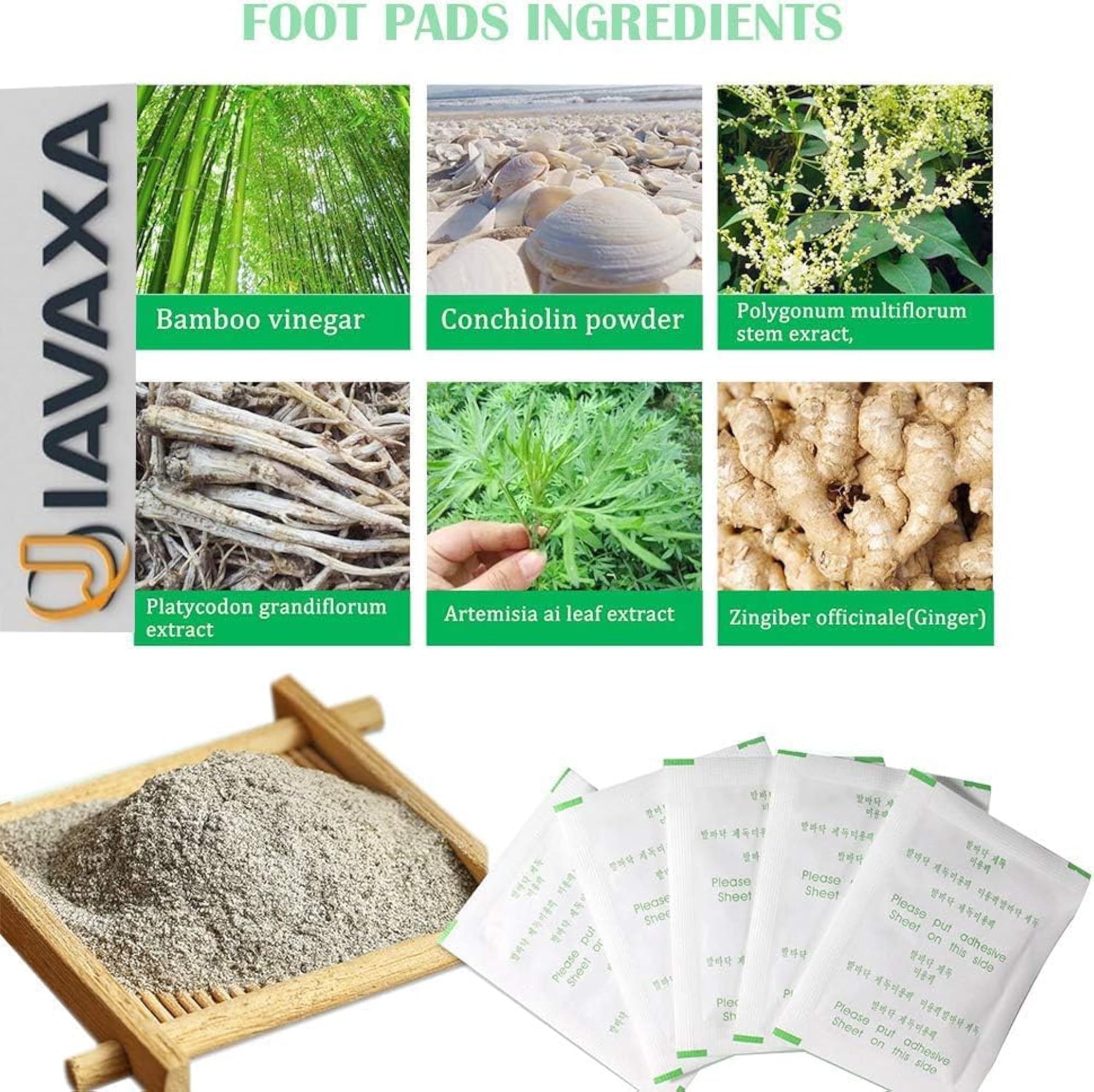 Foot Detox Pad with Mugwort, Ginger Root and Ginseng Root Extract