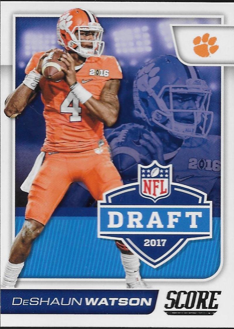 Amazon.com: 2017 Score NFL Draft #3 Deshaun Watson Clemson Tigers Rookie RC  Football Trading Card made by Panini : Collectibles & Fine Art