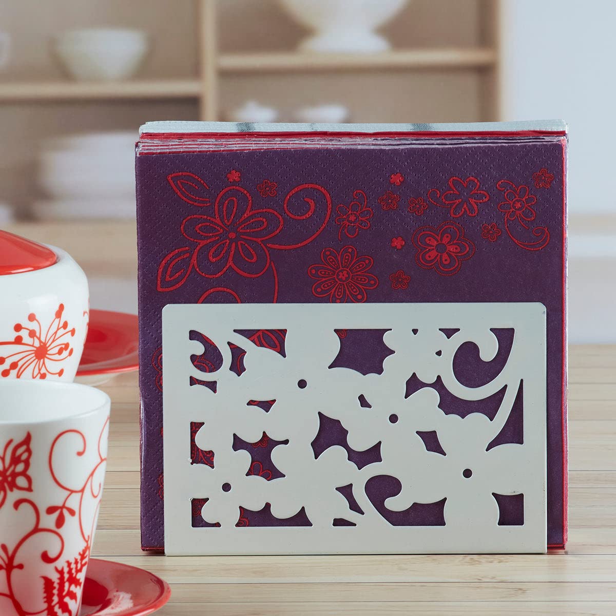 Kookee Metal Freestanding Tissue, Napkin Holder | Set of 1 | Black (HH-077-A) — Amazon image 13