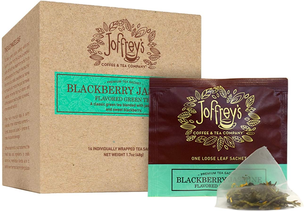 Joffrey's Coffee Blackberry Jasmine Tea, Green Tea