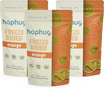 HapHug 3 Pack Freeze Dried Orange - Freeze Dried Fruit 3x20gr