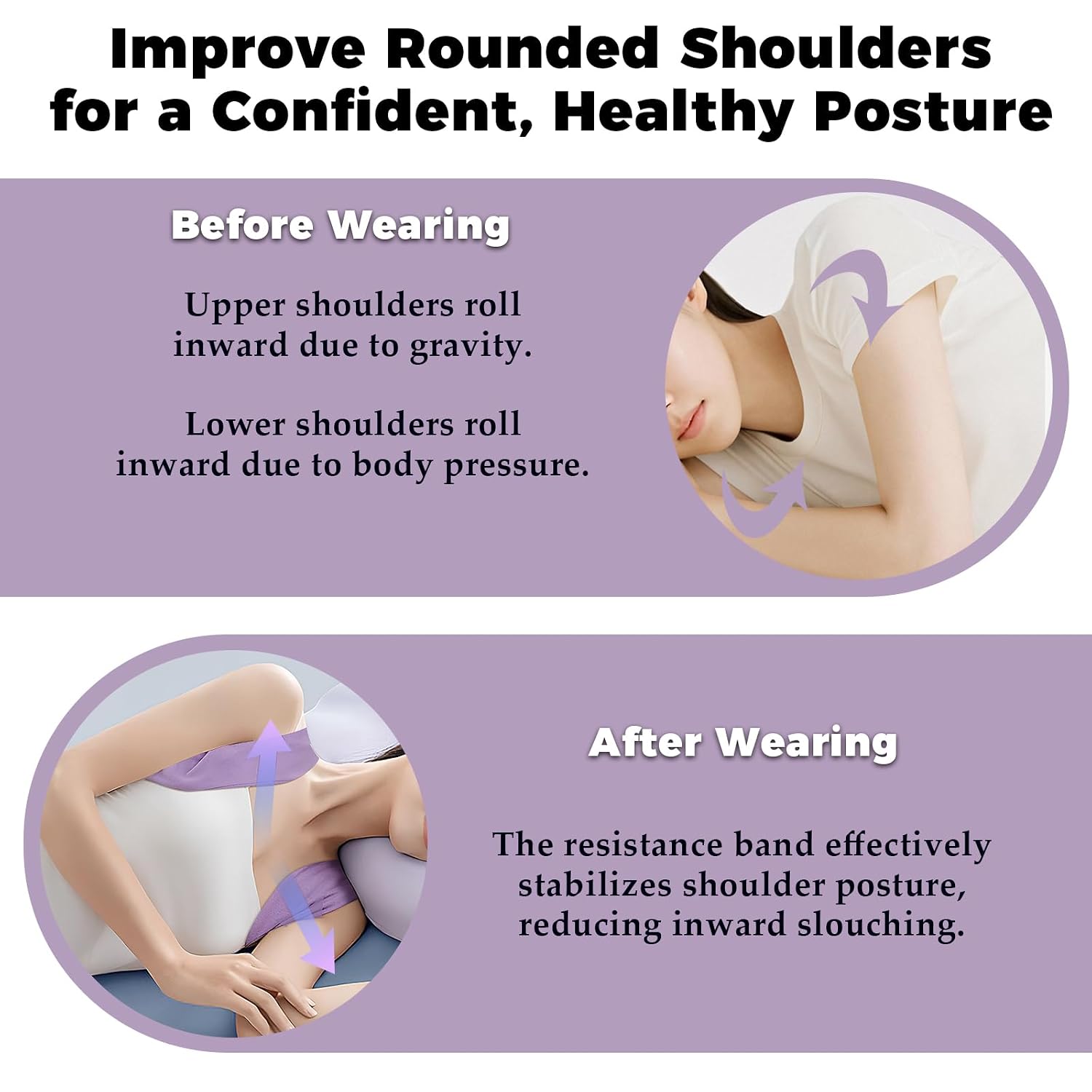 2PCS Posture Corrector Set,Nighttime Posture Brace Sleeping and Adjustable Back Straps For Posture,Unisex,Provides Soft and Comfortable Back Support,Effectively Relieves Pain