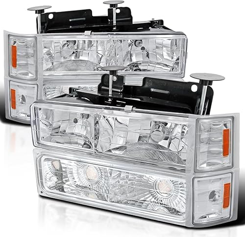 Spec-D Tuning Faros delanteros + luces de parachoques + esquina compatible con Chevy CK 1994-1998 1500 2500 3500 Tahoe Suburban C10 Pickup izquierdo disponible en Yaxa Venezuela