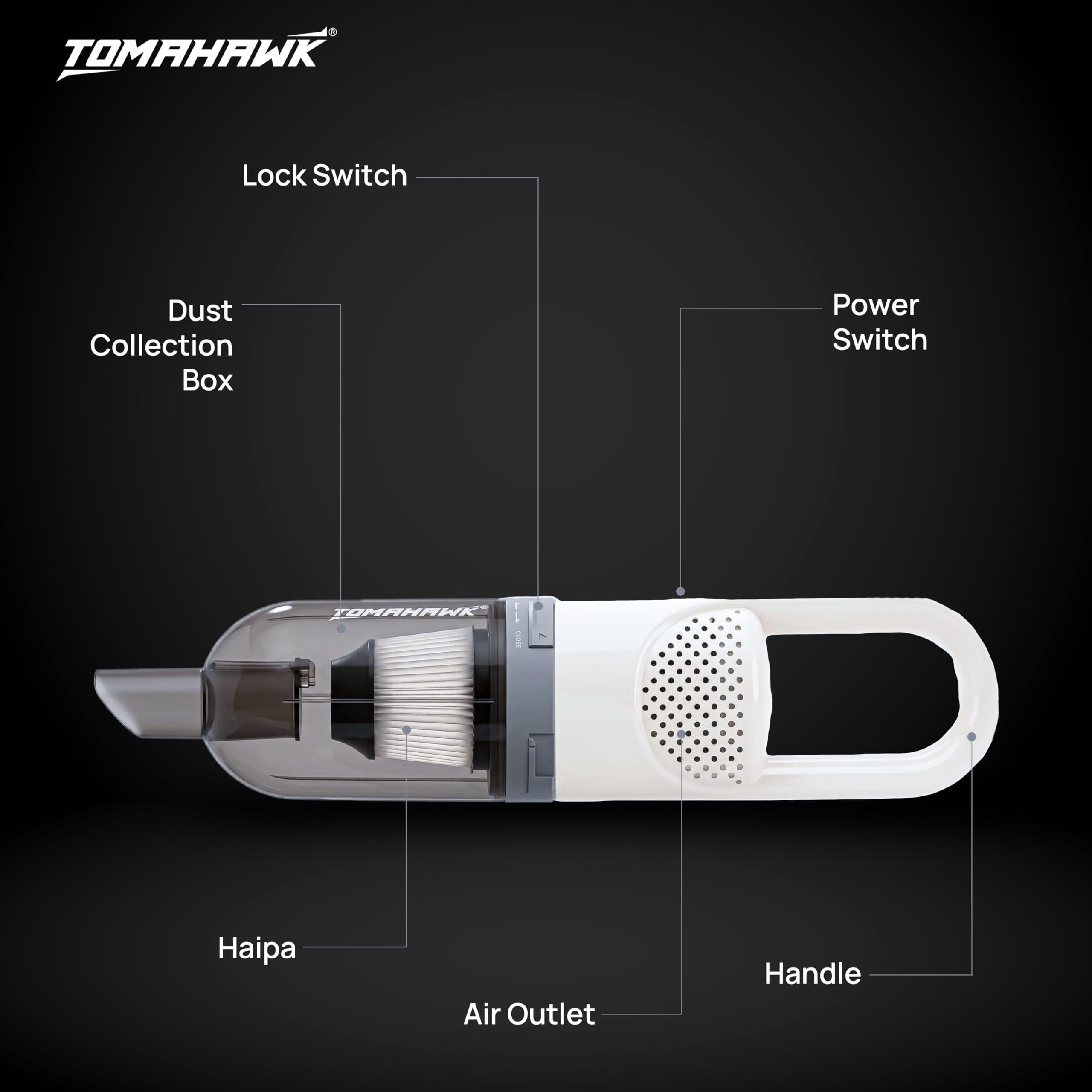 Tomahawk TCV-360 Cordless Vacuum - Powerful & Quiet -4 Tomahawk TCV-360 Cordless Vacuum - Powerful & Quiet -4
