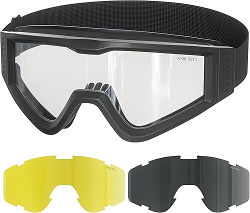 Gafas tácticas Airsoft con 3 lentes intercambiables para protección ocular de disparo, gafas de seguridad OTG para usuarios de anteojos