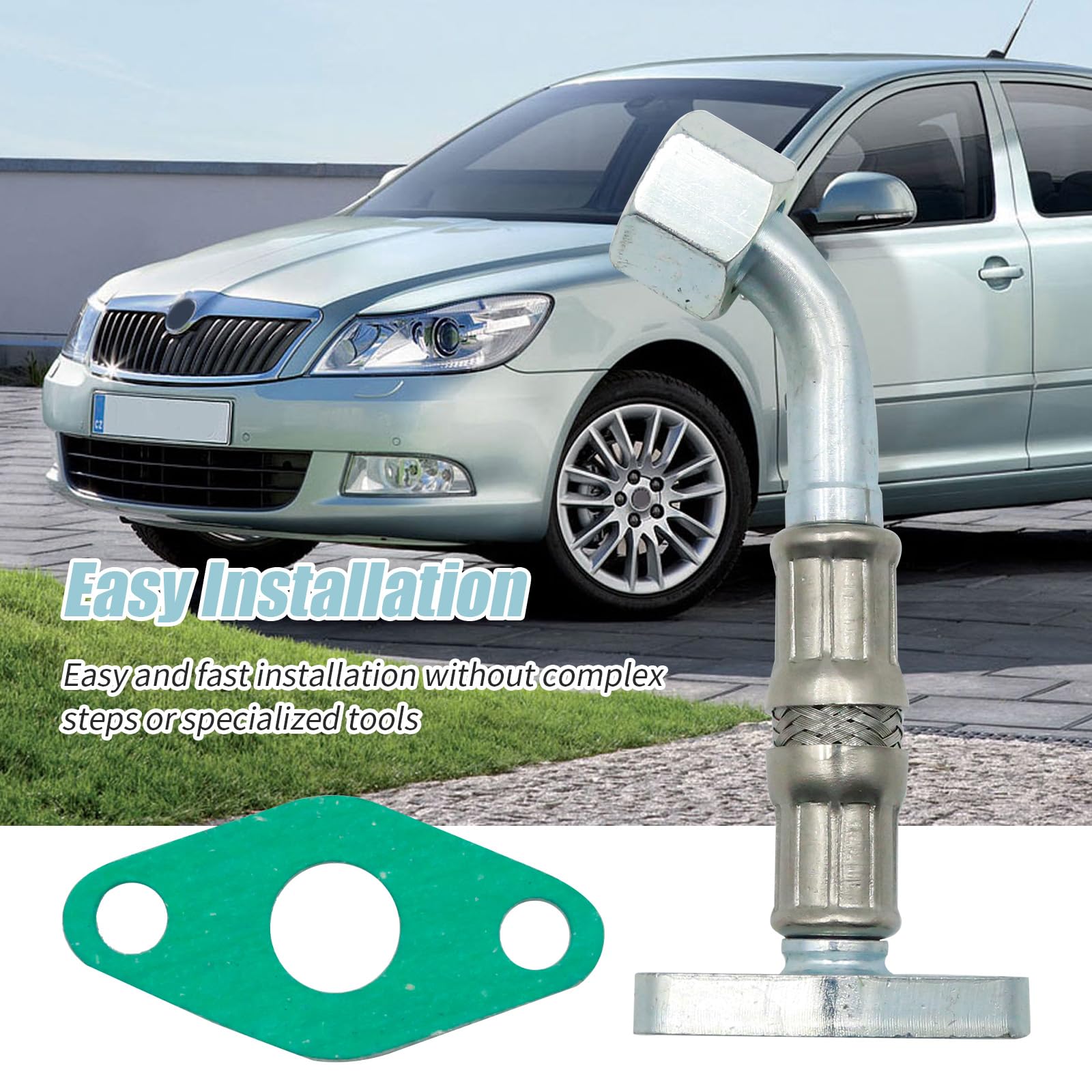 Tubo di ritorno dell'olio del turbocompressore con guarnizione, sostituzione per A2 Sostituzione per Skoda Fabia Sostituzione per Seat Altea, sostituisce 038145736C