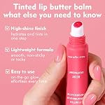 KIMUSE Tinted Lip Butter Hydration Balm Set, 6 Flavored Shades Hydrating Plumping Gloss with Sheer Tint, Non-Sticky | Vegan Lip Care Makeup for Dry Lips & Daily