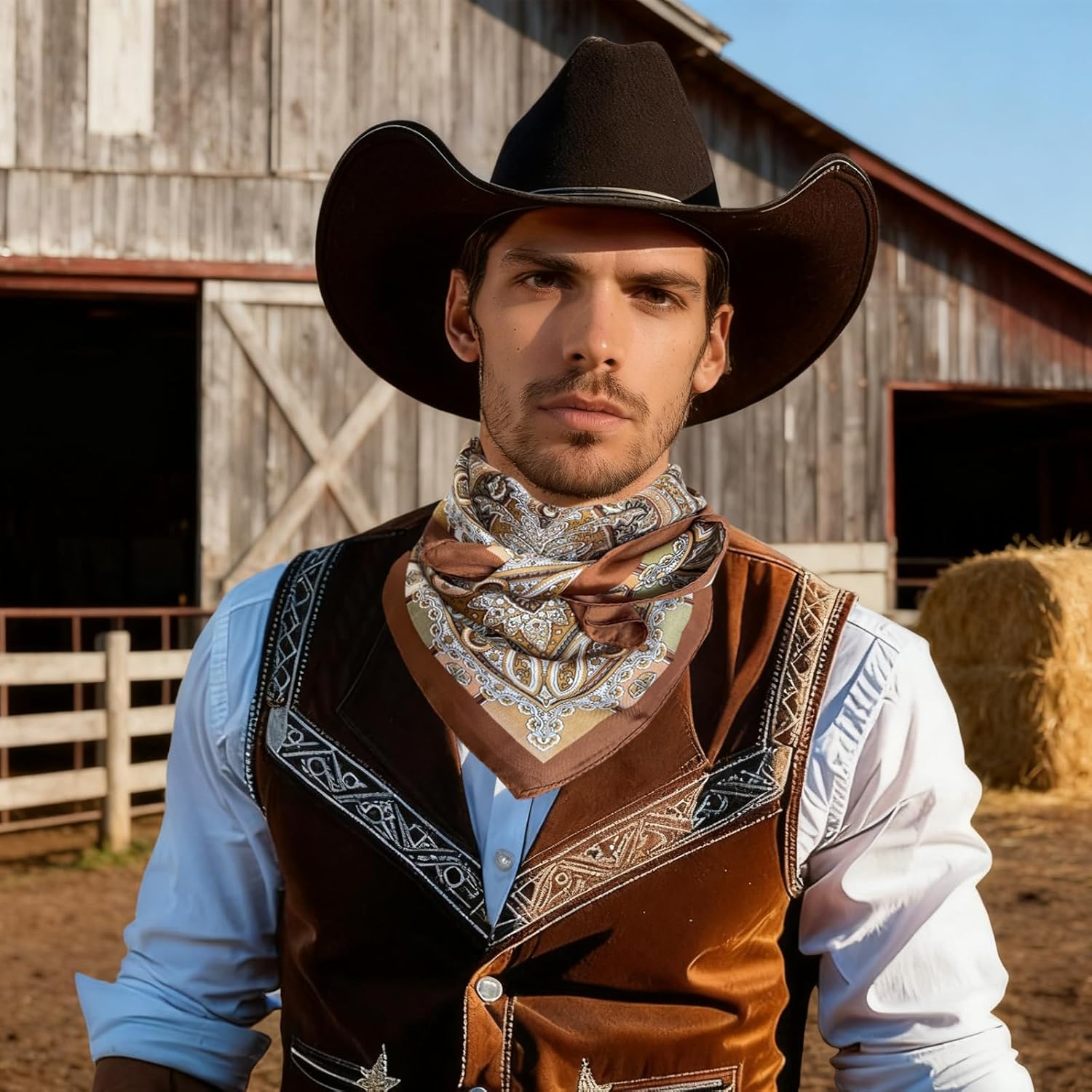 Square Scarf for Men Silk Feel Neck Scarf Satin Bandana Neckerchief Head Scarves Fashion Gifts for Men Formal Casual Business - Image 3