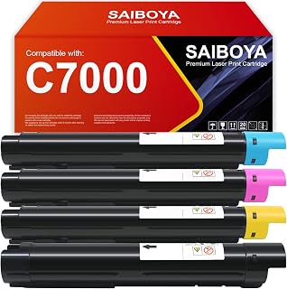 SAIBOYA Remanufactured 4 Pack C7000 High Capacity Toner Cartridges Compatible With Xerox VersaLink C7000 C7000V C7000N C7000DN Printer.(106R03757 106R03760 106R03759106R03758)