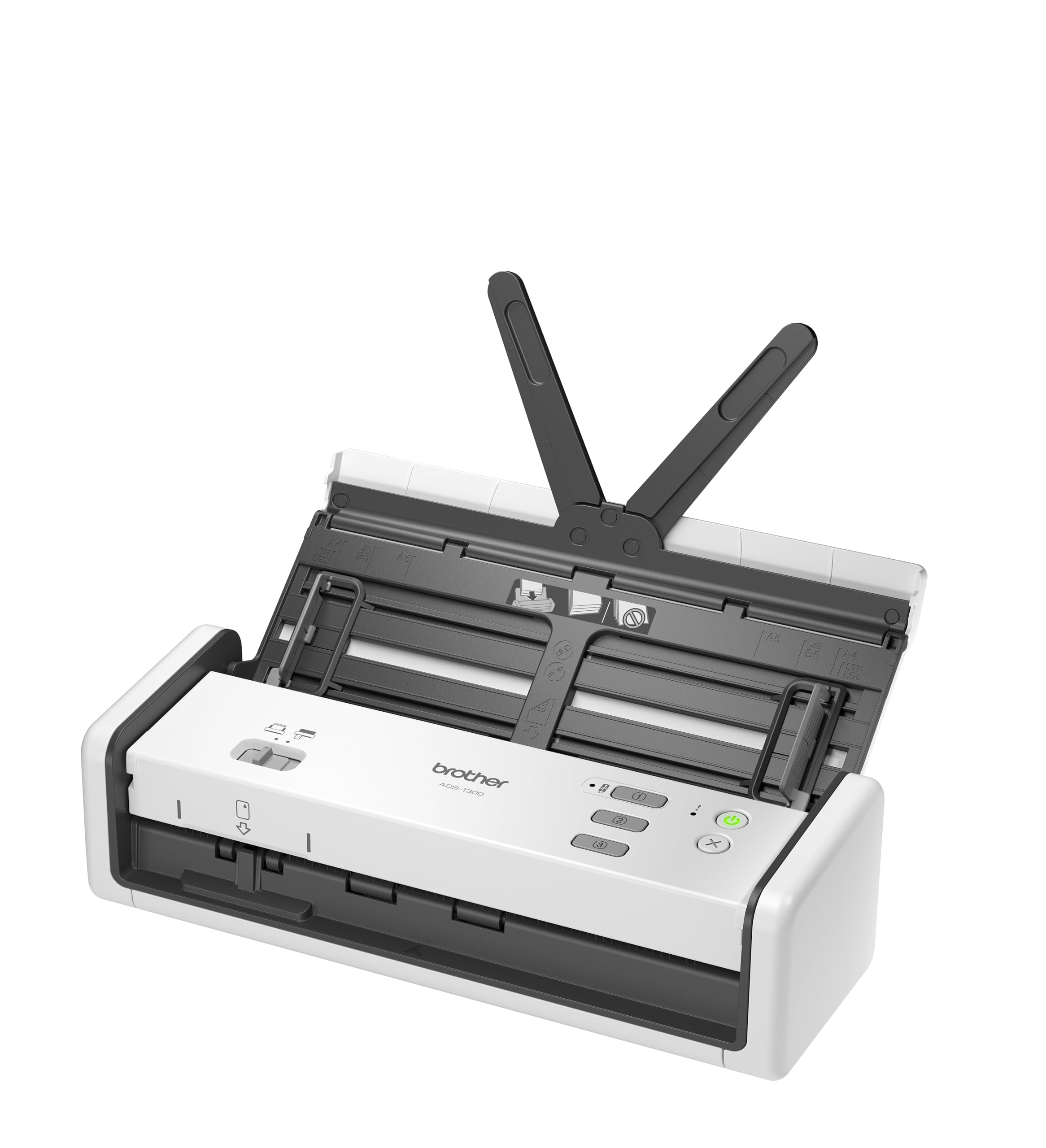 Brother ADS1300 Portable Document Scanner|20 sheet ADF |ID card slot |USB type C |OCR and PDF software included | UK Plug — view 7