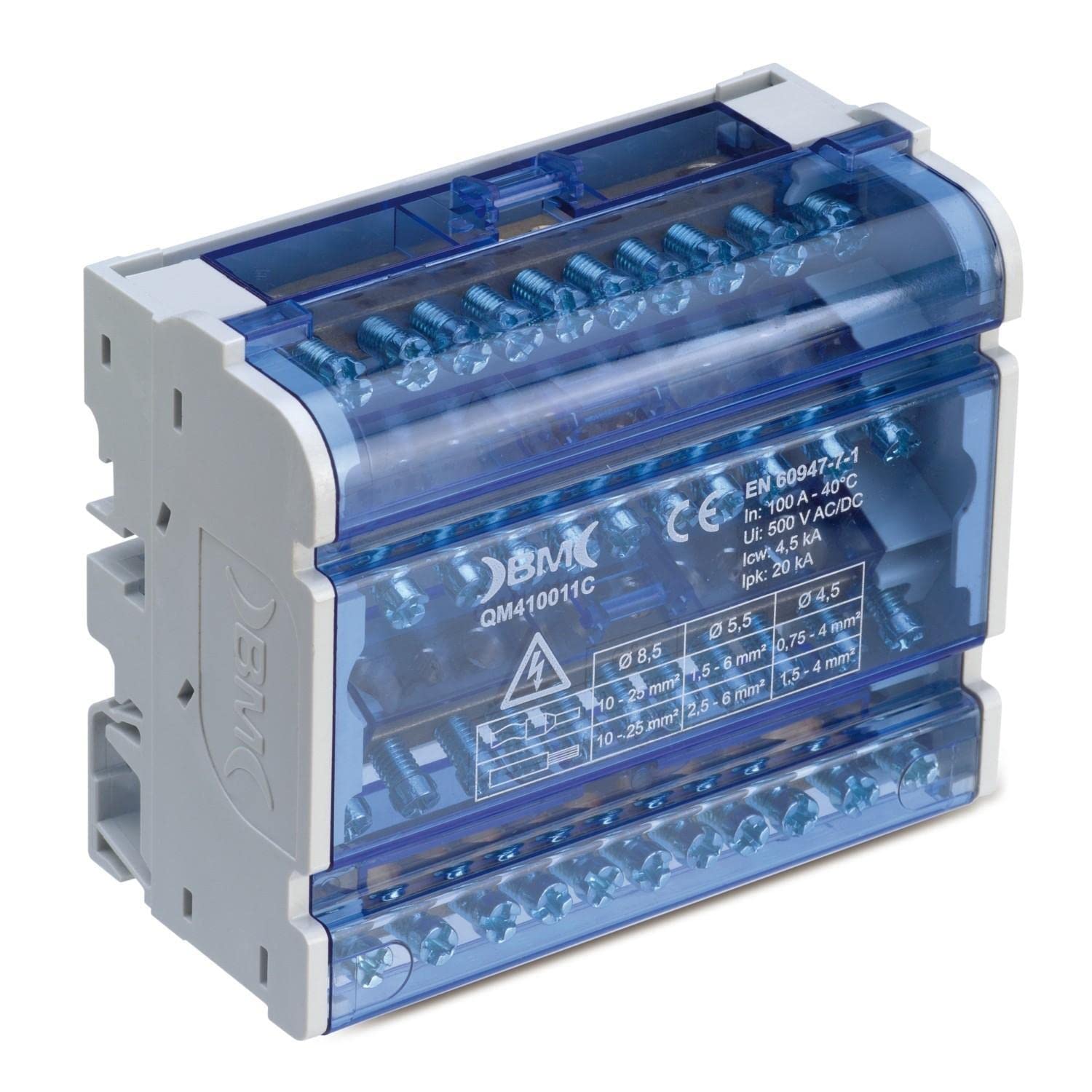 4-polige Reihenklemme BM 125A QM412515C - Isolationsspannung 500 V